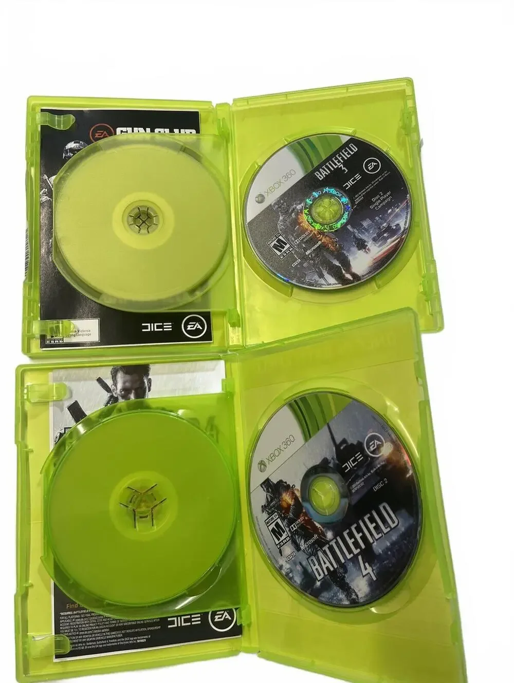 Battlefield 3 Battlefield 4 Xbox360 Video Game 2 Disc Bundle First-person Gaming